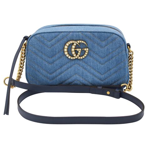 gucci marmont pochette|gucci denim marmont bag.